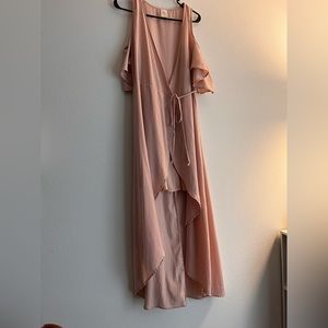 Cold Shoulder Wrap Dress